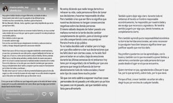 -Sepúlveda agradeció la responsabilidad económica de Cifuentes durante su embarazo, pero señaló que persisten las heridas emocionales tras la separación - crédito @maria.camila_sepulveda.sua/Instagram