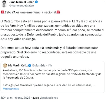 Juan Manuel Galán le lanzó