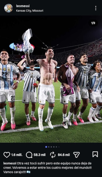 El mensaje de Lionel Messi