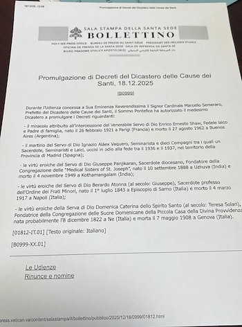 El decreto del Vaticano