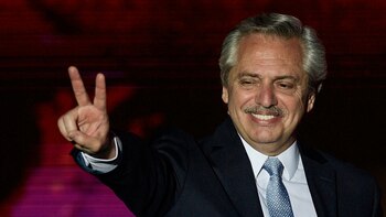 Alberto Fernández anoche en la