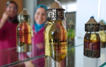 Botellas de aceite de argán