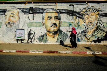 Vista de un mural en