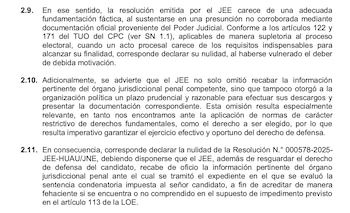 Pronunciamiento del JNE sobre la