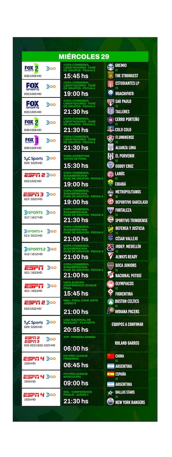 Agenda deportiva