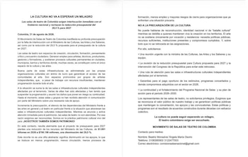 Las salas de teatro de Colombia advirtieron que el recorte del 29,5% al presupuesto cultural de 2027 pone en riesgo decenas de espacios escénicos independientes - crédito @teatrolibre/Instagram