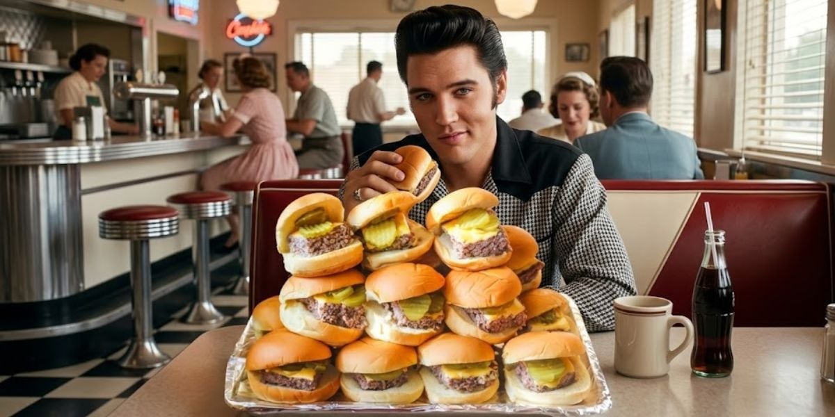 El pedido de sliders Krystal durante la noche debut de Presley se consolidó como un símbolo en la cultura Rock & Roll (Imagen Ilustrativa Infobae)