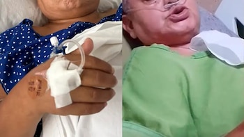 El cómico ambulante aparece con oxígeno y agradece el apoyo de sus seguidores. (Foto: Facebook)