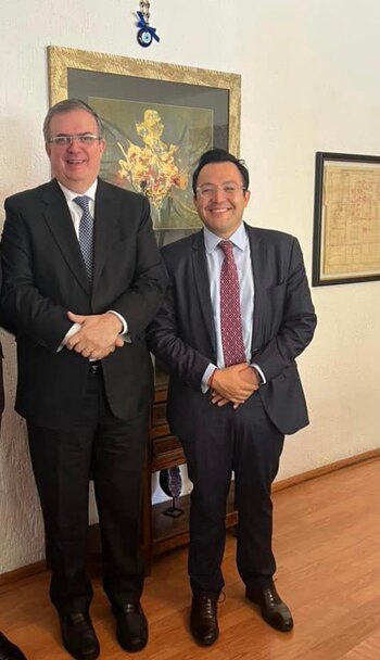 Daniel Sibaja y el canciller