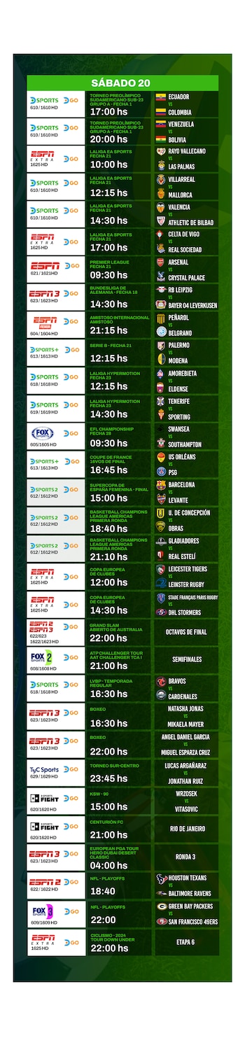 Agenda deportiva