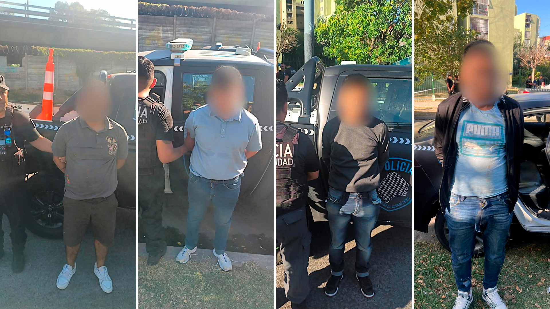 Los cuatro detenidos