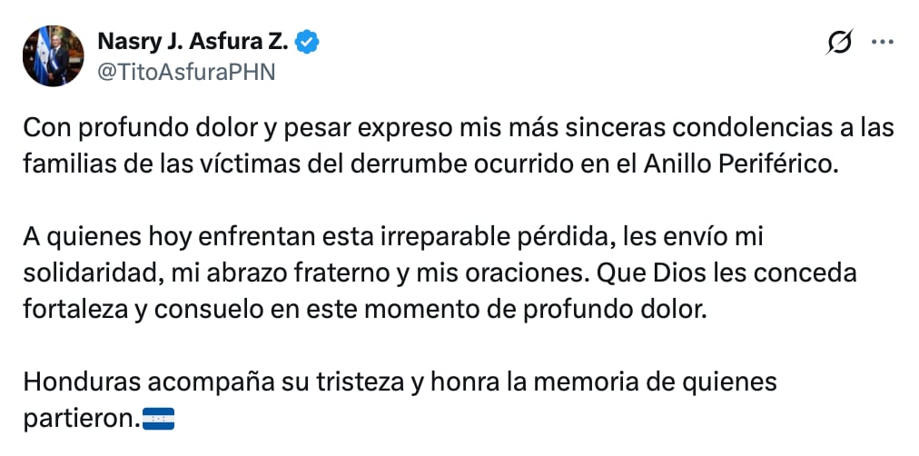 El mandatario envió un mensaje de solidaridad tras la tragedia. (FOTO: X)