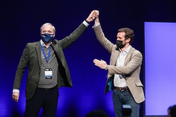 Jorge Azcón y Pablo Casado,