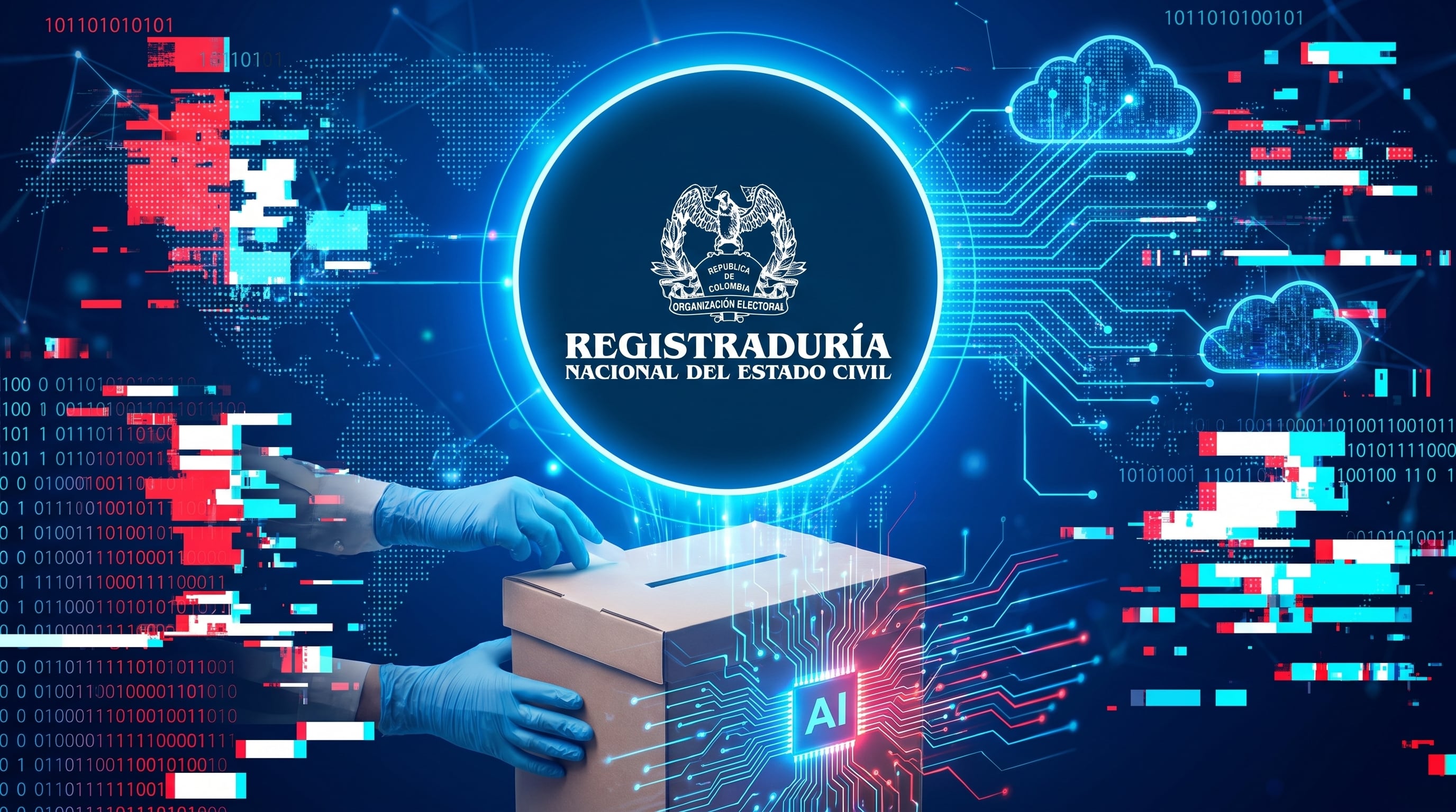 La entidad rechazó los audios con IA que han sido publicados con la voz del registrador - crédito Visuales IA