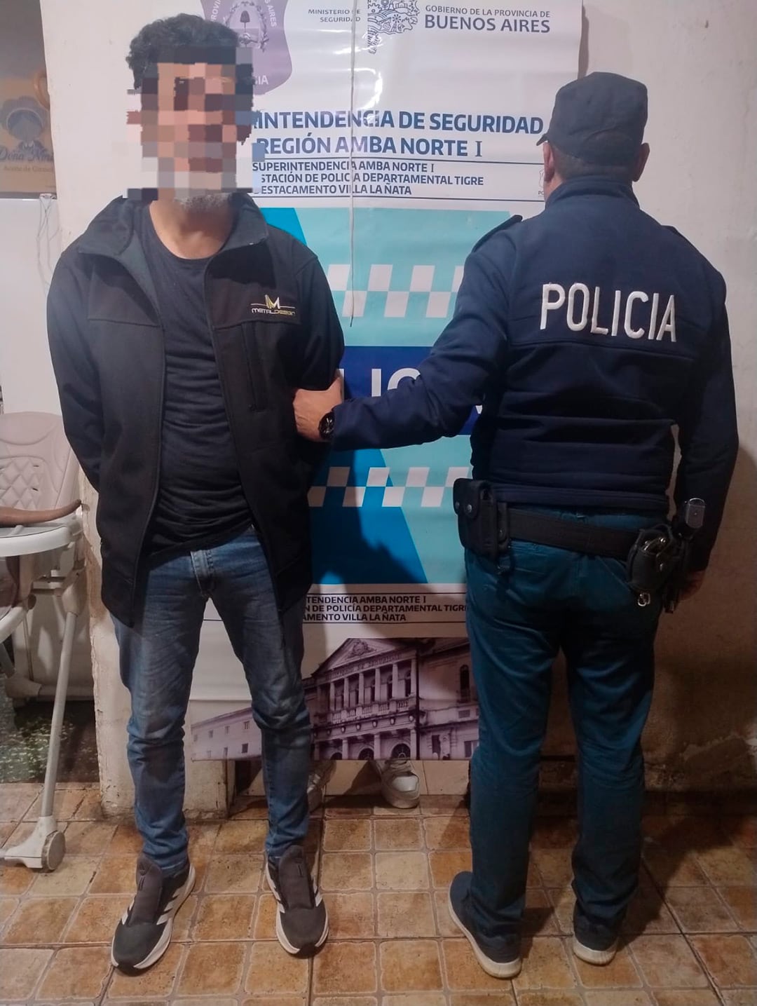 Cristian Luján tras su arresto