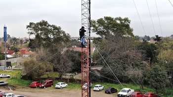 Protesta policial en Puente 12 - Drone