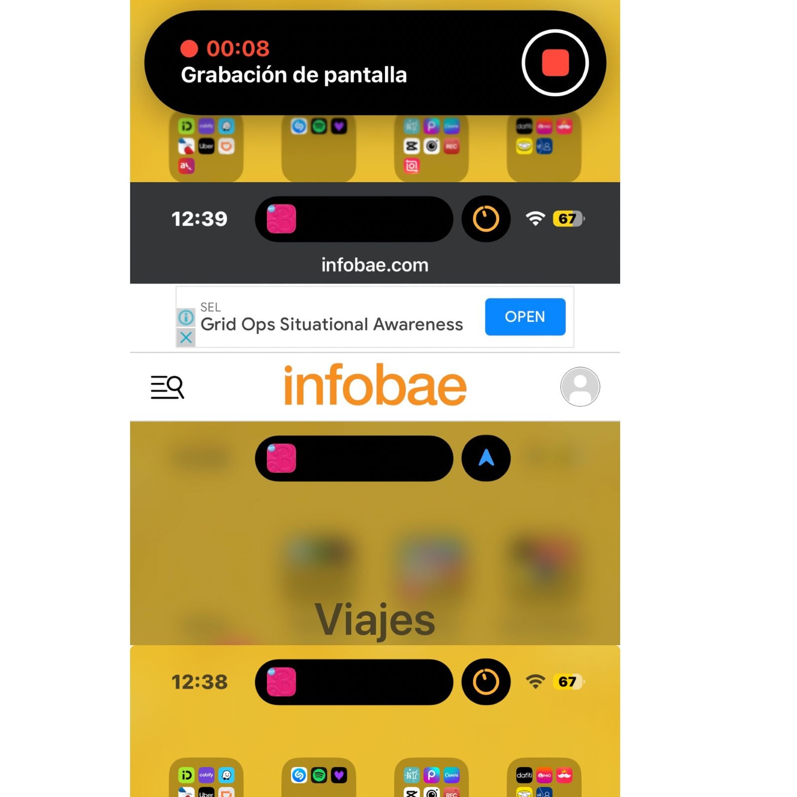 El tamaño de la isla dinámica podría reducirse. (infobae)