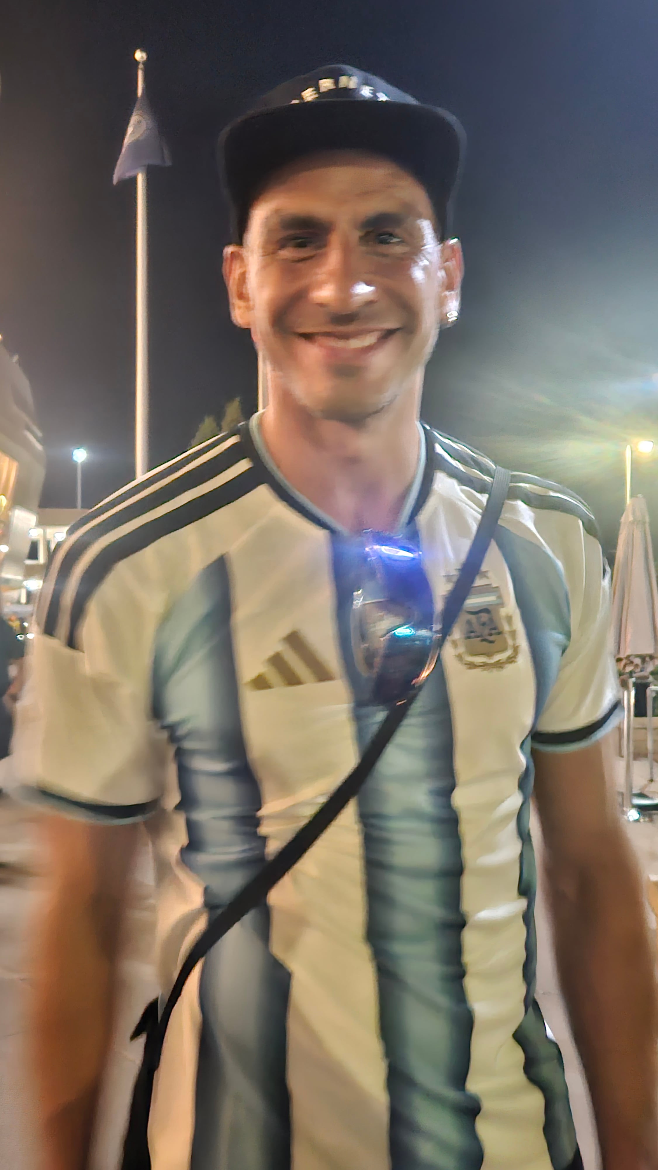 Nahuel Guzmán, un hincha más de la Selección en Kansas City