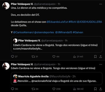 La periodista confirmó la ausencia