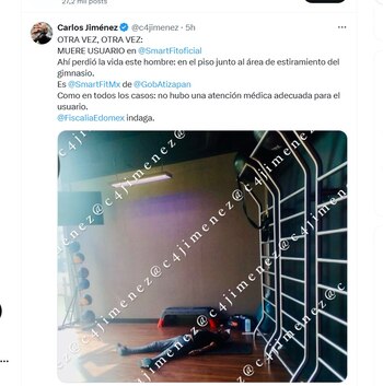 hombre muere gimnasio smart fit - 7 julio 2025