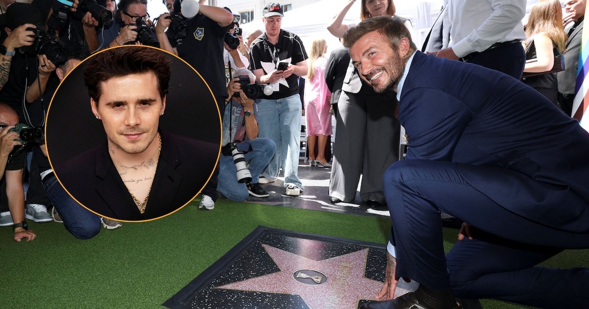 David Beckham recibe su estrella en Hollywood sin su hijo Brooklyn