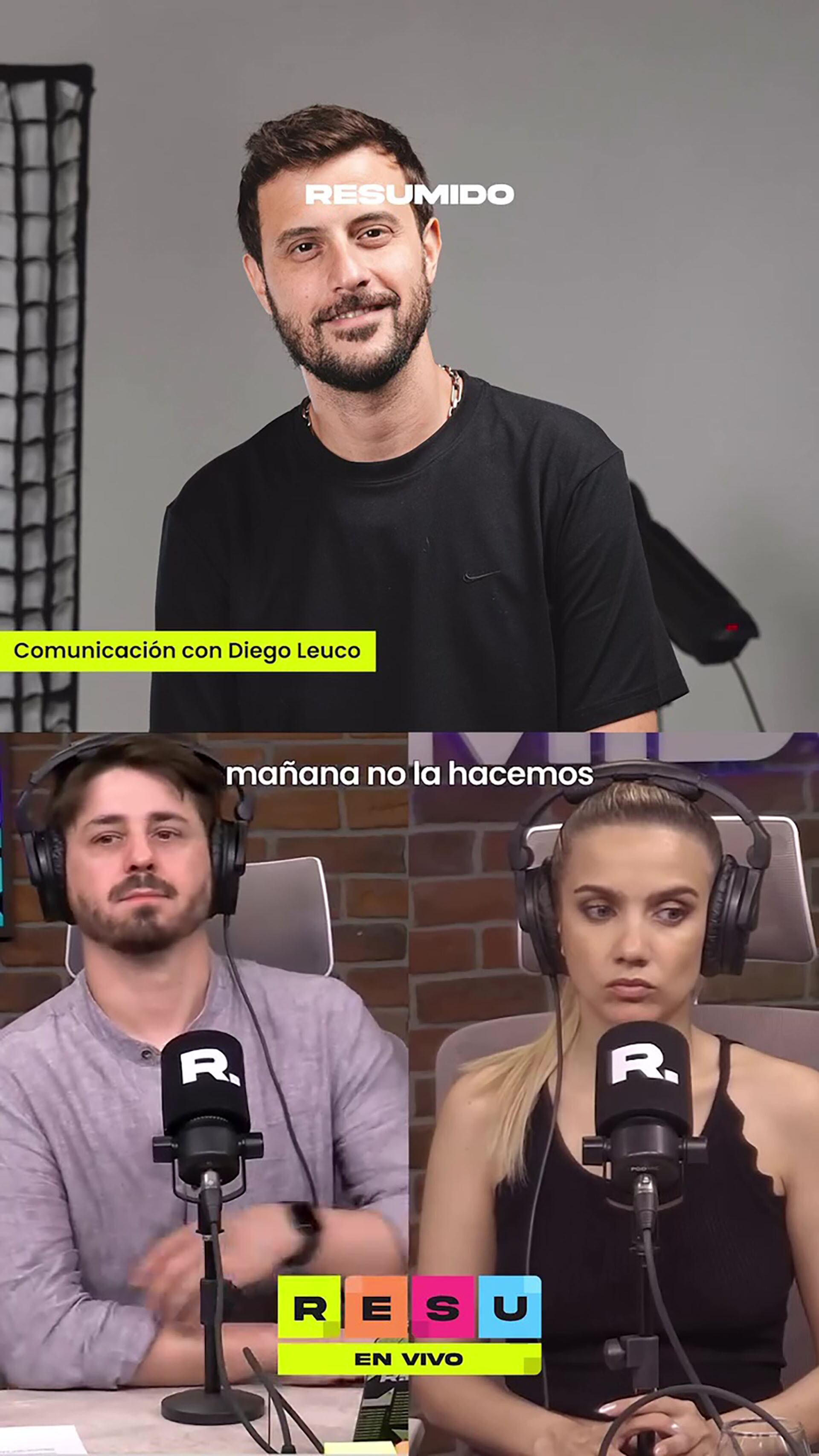 Diego Leuco habló de la ausencia de la China Suárez en Luzu (Captura Resu en vivo)