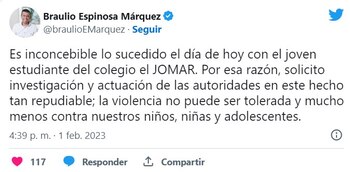 Mensajes relacionados a pelea a las afueras de un colegio en Envigado, Antioquia