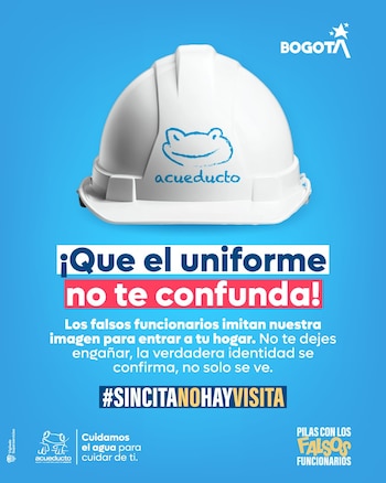 Los falsos funcionarios de la Eaab solicitan dinero por supuestas inspecciones, arreglos o verificaciones de medidores dentro de las viviendas - crédito @AcueductoBogota / X