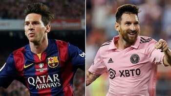 Messi, con la casaca del