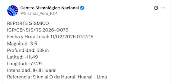 El epicentro del sismo fue