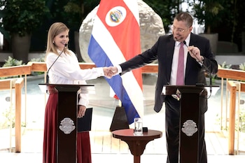 El presidente de Costa Rica,
