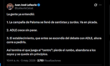 El hijo de María Fernanda Cabal se despachó contra la campaña de Paloma Valencia - crédito X