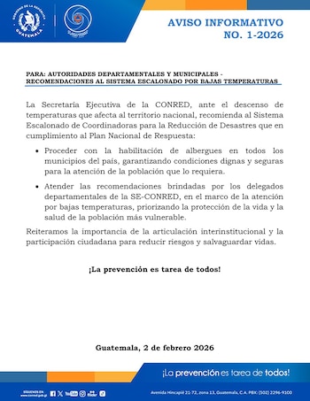 Aviso Conred por bajas temperaturas
Viento derriba valla publicitaria
Fotografías: Sistema Conred