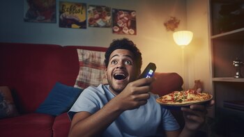 Con el botón "Free TV",