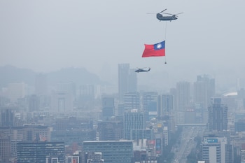 Taiwán celebró su día nacional con distintas actividades en Taipéi REUTERS/Carlos Garcia Rawlins