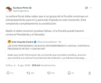 Gustavo Petro habló de un supuesto "entrampamiento" en su contra
