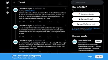 Detalles del suicidio de mujer