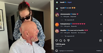"Tan lindo", escribió Tallulah Willis en una nueva fotografía junto a su padre