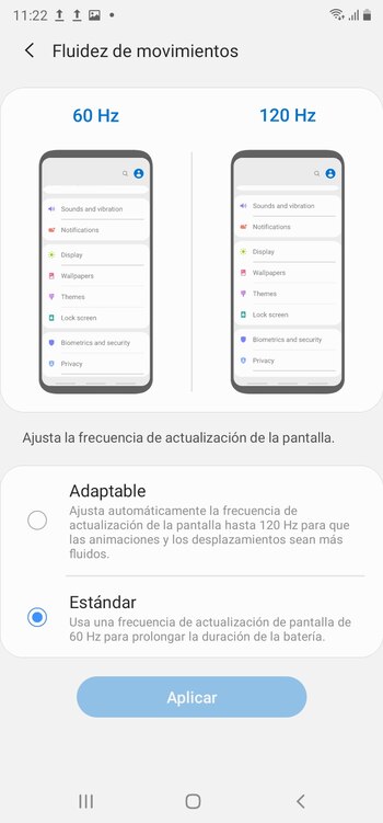El modo Adaptable que ajusta