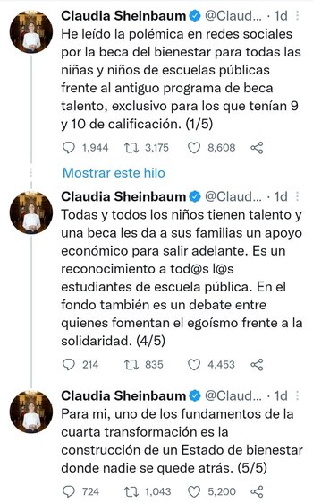 La mandataria local señaló que