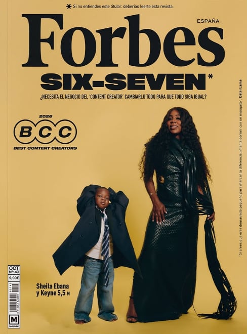 Sheila Ebana es portada de Forbes junto a su hijo pequeño, Keyne. (Forbes)