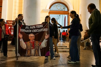 People celebrate at the Cathedral