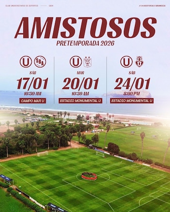 Los tres amistosos de Universitario