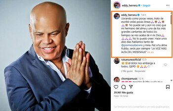 El cantante expresó su dolor