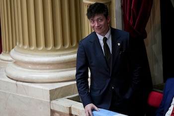 Santiago Caputo en uno de