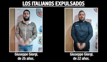 Loa dos sujetos detenidos -uno