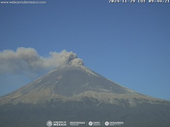Monitoreo del Popocatépetl este 29