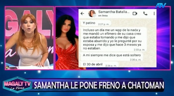 “Me dijo que hace tres meses no estaban”: Samantha Batallanos sorprende con revelación sobre Mario Hart. Captura: Magaly TV La Firme.