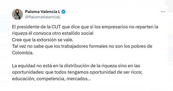 Paloma Valencia aseguró que la