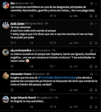 Comentarios de usuarios en redes